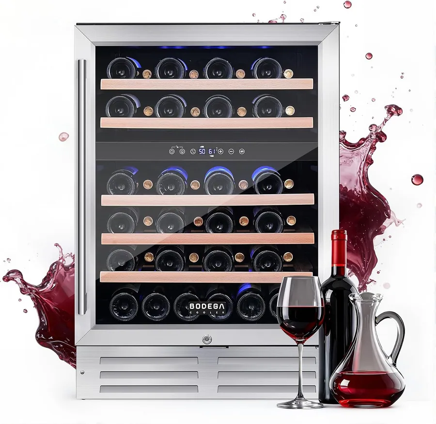 BODEGA UL-JC-165B 46-bottle dual-zone built-in wine refrigerator