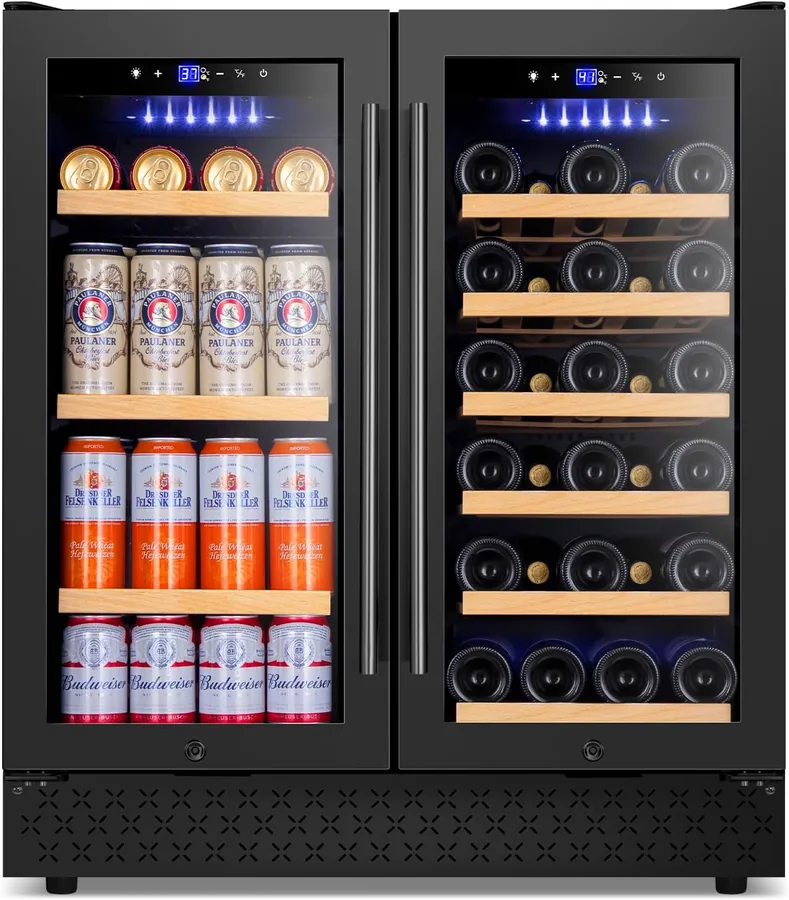 Tylza TYBC200 30-inch French-door wine and beverage refrigerator
